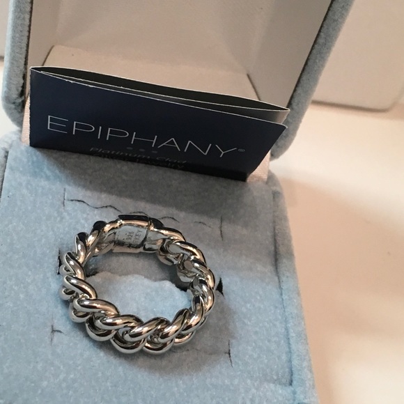 AK 925 Turkey Epiphany Platinum Clad Ring - Size 6 - Picture 5 of 8